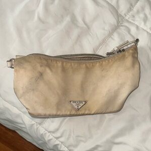 Prada Light Tan Nylon Pouch